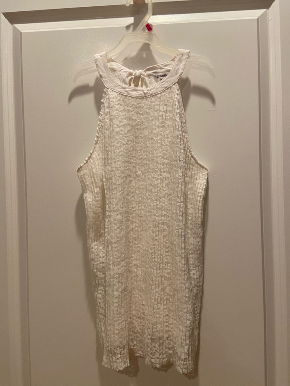 Calvin Klein White Lace Halter Top